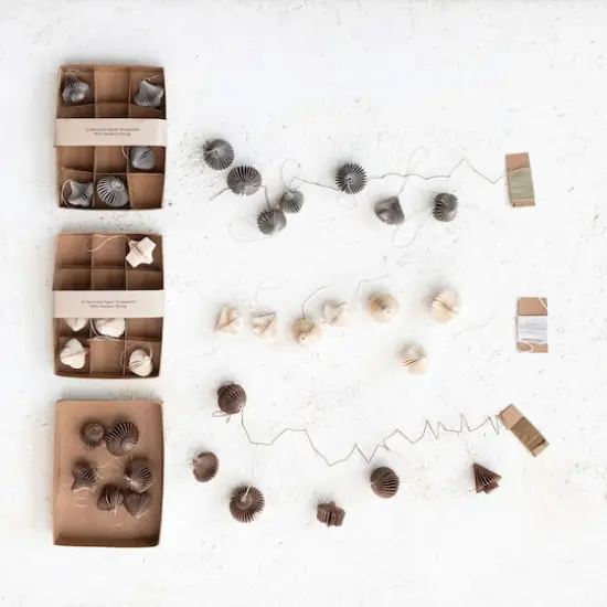 Hello Honey&reg; Paper Honeycomb Ornaments with String DIY Garland Brown {3}