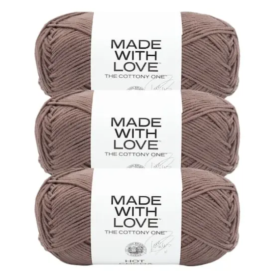 3 Pack Lion Brand&reg; Tom Daley Made with Love&trade; The Cottony One&trade; Yarn Hot Cocoa {1}