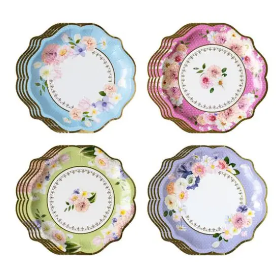 Kate Aspen&reg; Tea Time Party 9" Assorted Premium Paper Plates Set {9}