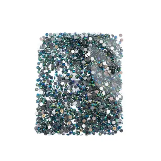 John Bead Acrylic Round Flat Back Rhinestones, 4mm Green AB {4}