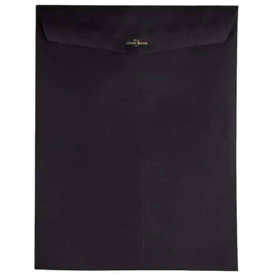 JAM Paper 10" x 13" Smooth Black Open End Catalog Clasp Envelopes, 100ct. {3}