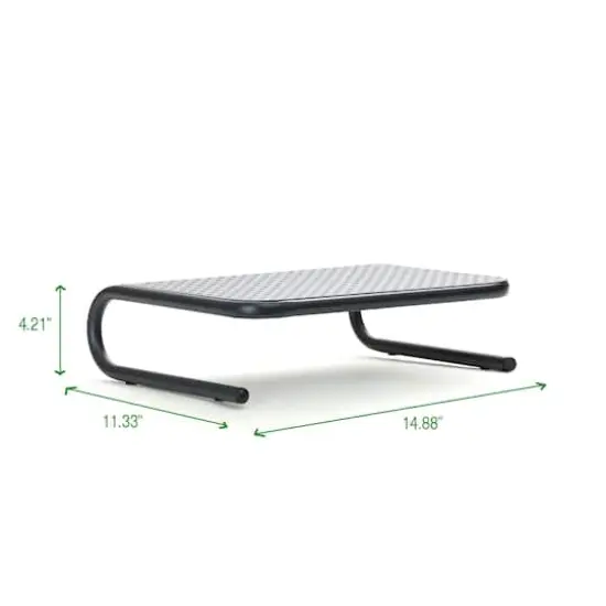 Mind Reader Black Metal Monitor Stand {4}