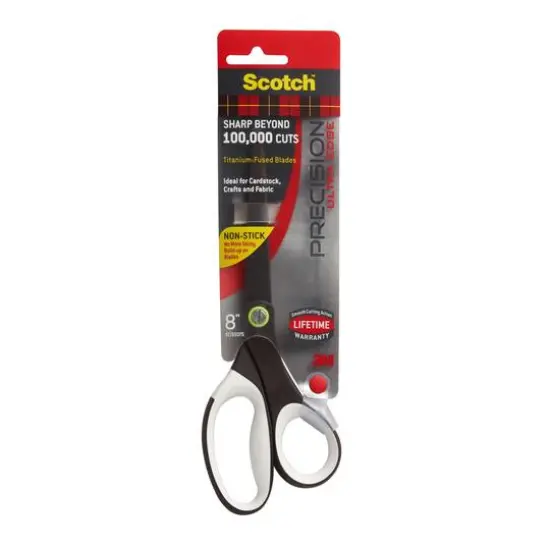 3M Scotch&trade; 8" Precision Non-Stick Ultra-Edge Scissors {1}