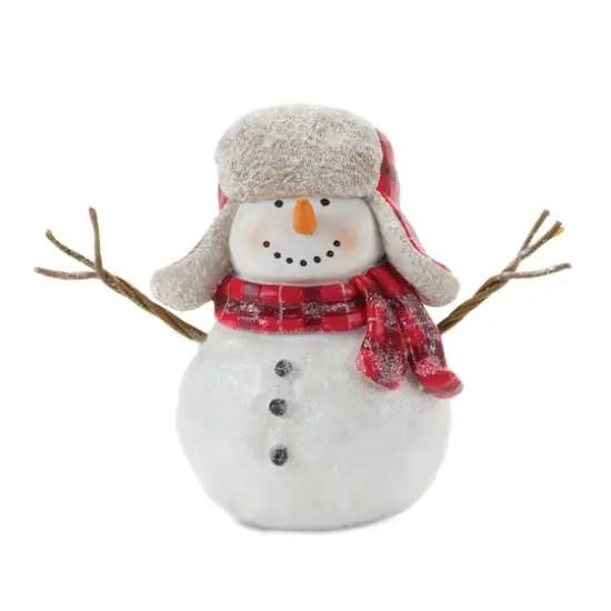 6" Snowman with Scarf Figurine Set {4}
