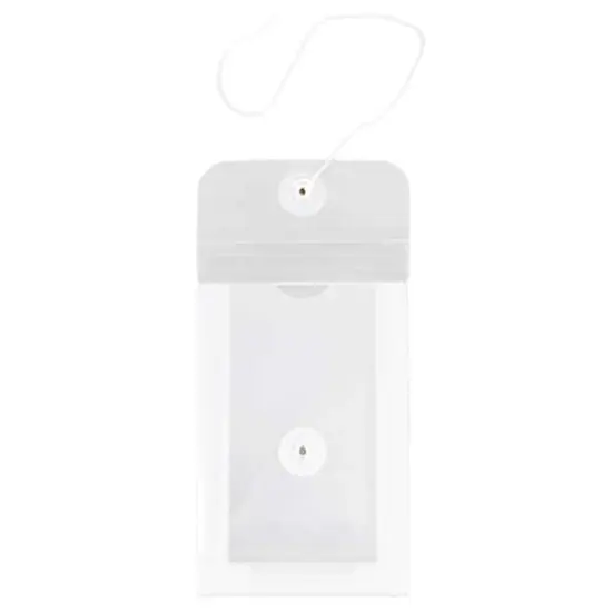 JAM Paper 4.25" x 6.25" Plastic Button & String Tie Closure Envelopes, 12ct. Clear {4}