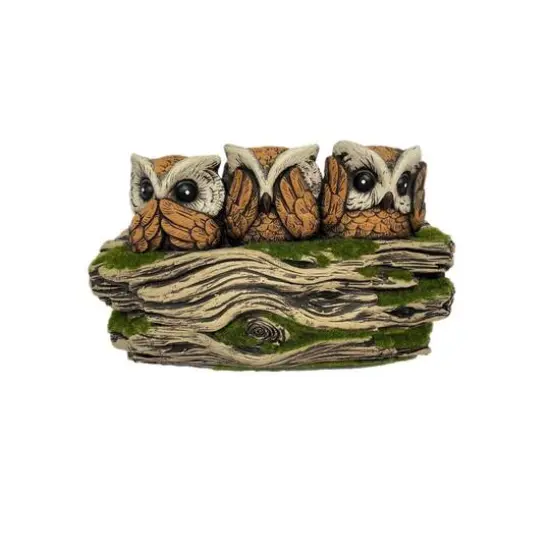 Santa's Workshop 10'' 3-Owl Flower Pot {1}