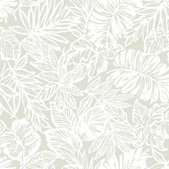 RoomMates Batik Tropical Leaf Peel & Stick Wallpaper Beige {1}