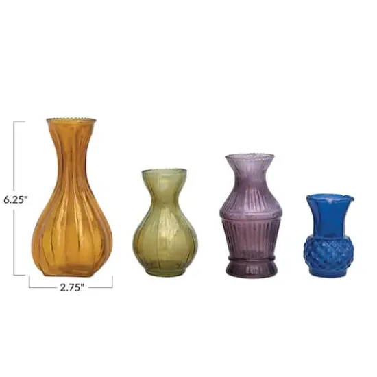Hello Honey&reg; Debossed Glass Bud Vase Set {5}