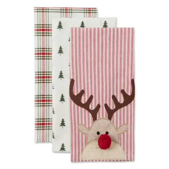 Assorted Reindeer Dishtowel (Set of 3) {5}