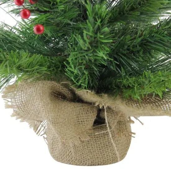 24" Unlit Mixed Cashmere Berry Pine Medium Artificial Christmas Tree {6}