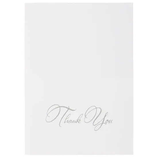 JAM Paper Thank You Card Set with Silver Script, 25ct. Brown Kratt {7}