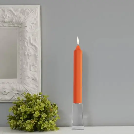 Root Candles 9" Unscented Smooth Collenette Taper Candles, 4ct. Pumpkin {4}