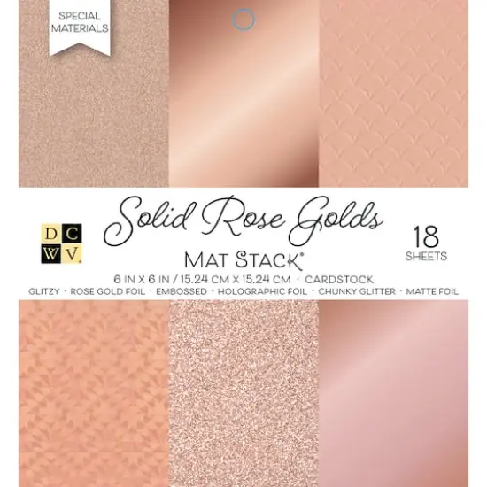 DCWV&reg; Solid Rose Golds Mat Stack&reg;,6" x 6" {1}