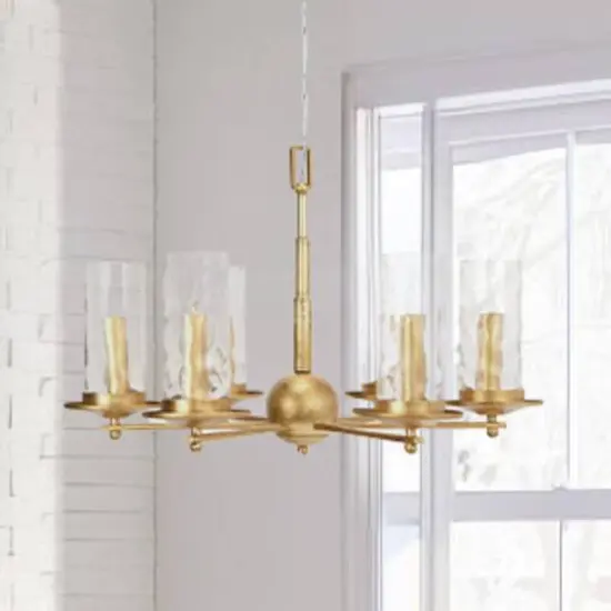 Hello Honey&reg; Antiqued Gold 6-Light Chandelier {4}