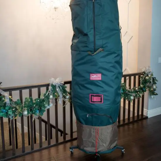 TreeKeeper Medium Upright Tree Storage Bag with Wheels {7}