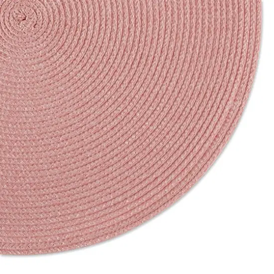 DII&reg; Round Plastic Woven Placemats, 6ct. Pink Sorbet {4}