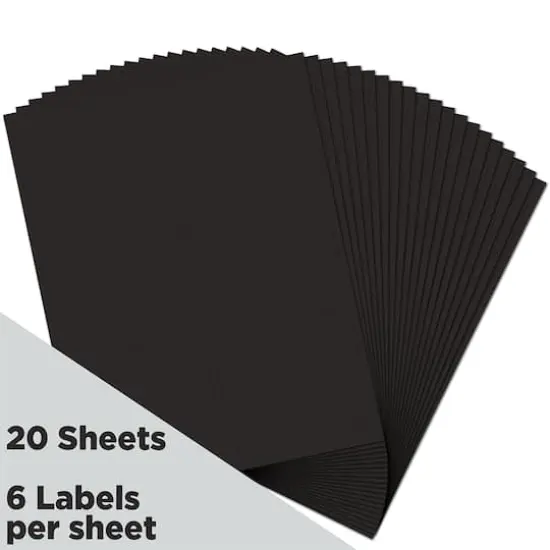 JAM Paper Adhesive Shipping Labels, 3.33" x 4" Black {4}