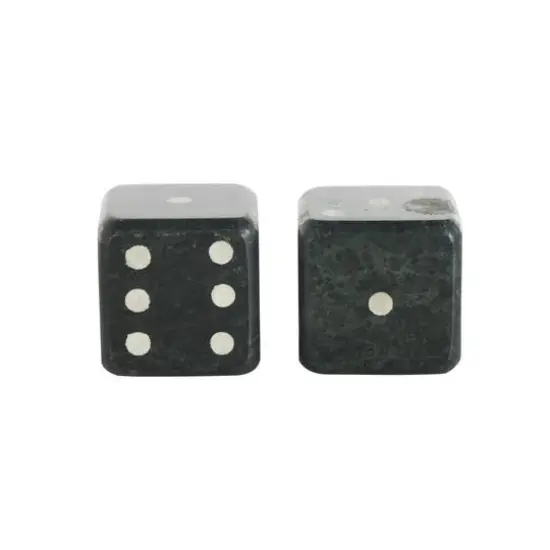 Green Marble Dice Decorative Bookends with White Accents {3}