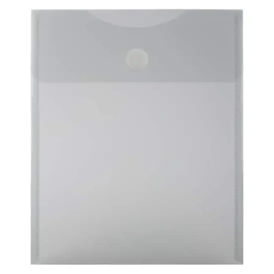JAM Paper VELCRO&reg; Closure 9.75" x 11.5" Open End Envelopes, 12ct. Smoke Gray {1}