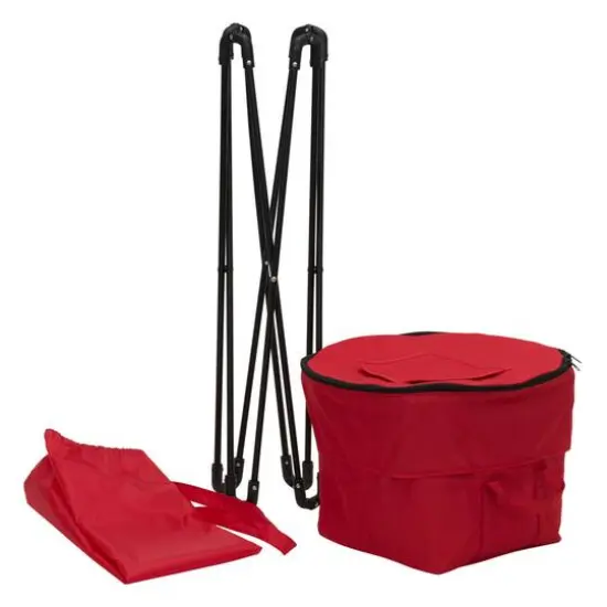 Household Essentials 33" Red Thermal Standing Cooler with Travel Bag {8}