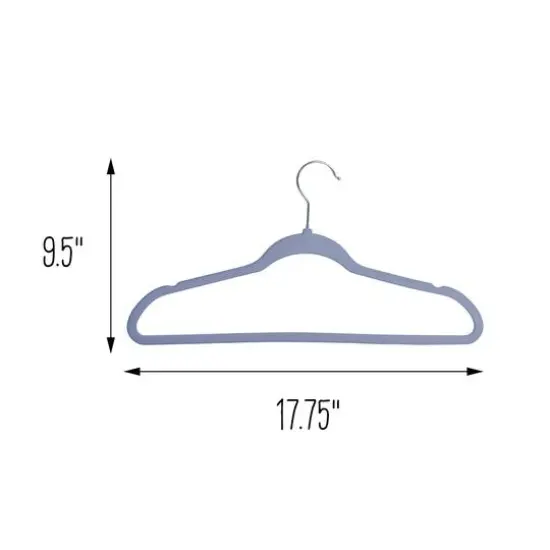 Honey Can Do Cobalt Slim-Profile Non-Slip Velvet Hangers, 25ct. {4}