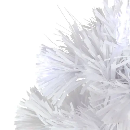 4ft. Pre-Lit LED Color Changing Fiber Optic White Artificial Christmas Tree {4}