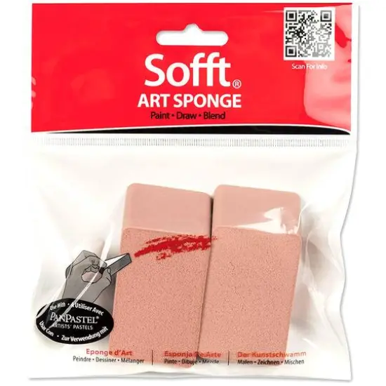 Colorfin Sofft&trade; Tools Flat Angle Slice Art Sponges, 2ct. {1}
