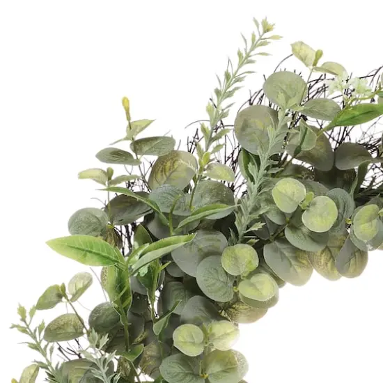 24" Spring Eucalyptus Wreath {3}