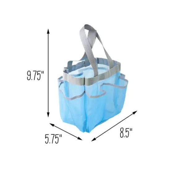Honey Can Do Blue 6 Pocket Blue Shower Tote {5}