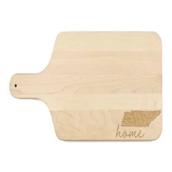 17" Floral Home State Maple Paddle Cutting Board Tennessee {1}