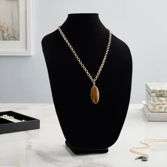 15" Black Velvet 3D Necklace Stand by Bead Landing&trade; {3}