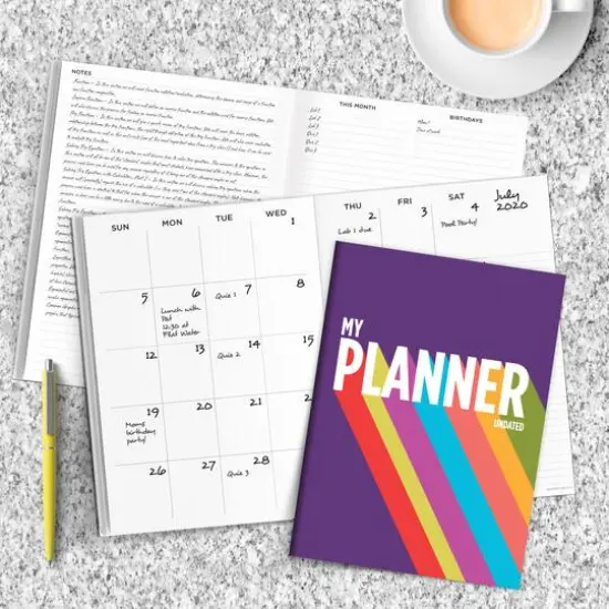 TF Publishing Medium Purple Rainbow Undated Monthly Planner {5}