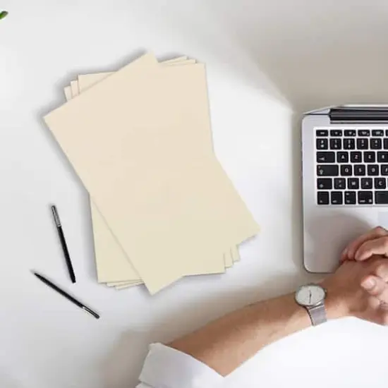 JAM Paper 11'' x 17'' 67lb. Vellum Bristol Cardstock, 50 Sheets Ivory {4}