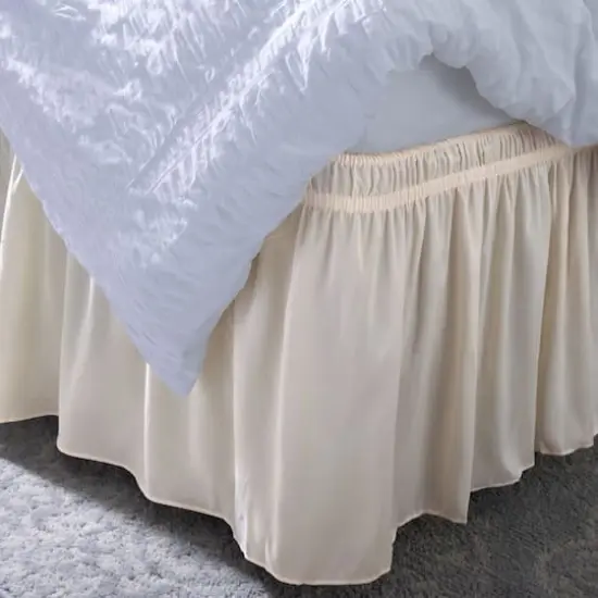 Home Details King/Queen Wraparound Bed Ruffle Beige {4}