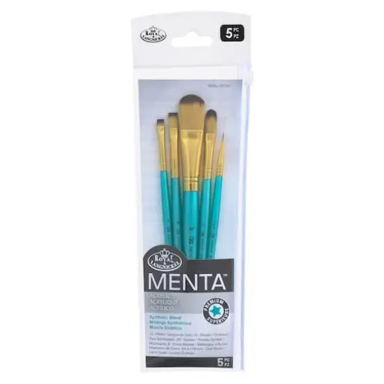 Royal & Langnickel&reg; Menta&trade; Synthetic Blend Acrylic 5 Piece Brush Set {1}