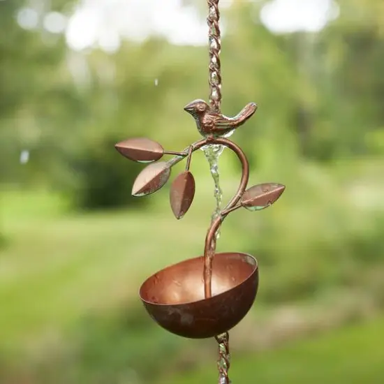 68.5" Bird Branch Rain Chain {6}