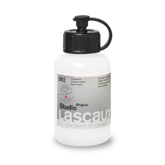 Lascaux Studio Acrylic Paint, 85mL 982 Titanium White {4}