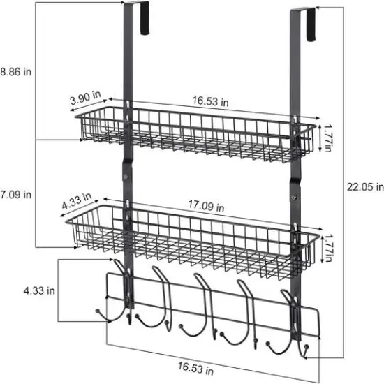 NEX&trade; Over the Door Basket Hook Organizer {4}