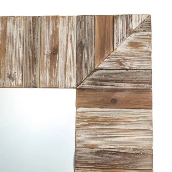 Glitzhome&reg; 39.5" Rectangle Wooden Farmhouse Wall Mirror {6}