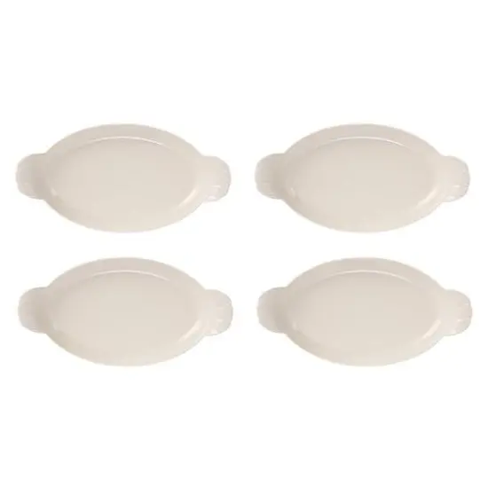Hello Honey&reg; 10" White Stoneware Trays with Handles, 4ct. {1}