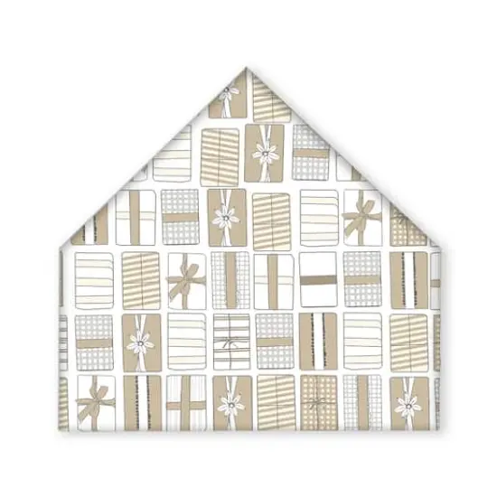 Neutral Gift Boxes 17x17 House Shaped Canvas {1}