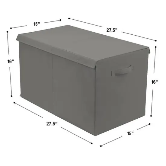 Sorbus Toy Chest with Flip-Top Lid Gray {6}
