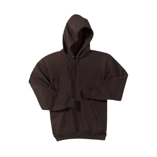 Port & Company&reg; Neutrals Core Fleece Pullover Hooded Sweatshirt Dark Chocolate Brown {1}