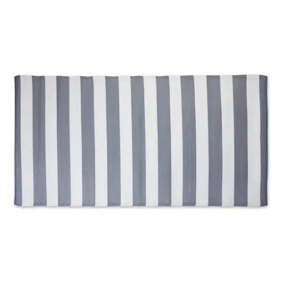 DII&reg; Stripe Outdoor Floor Runner 3ft. x 6ft. Gray {1}