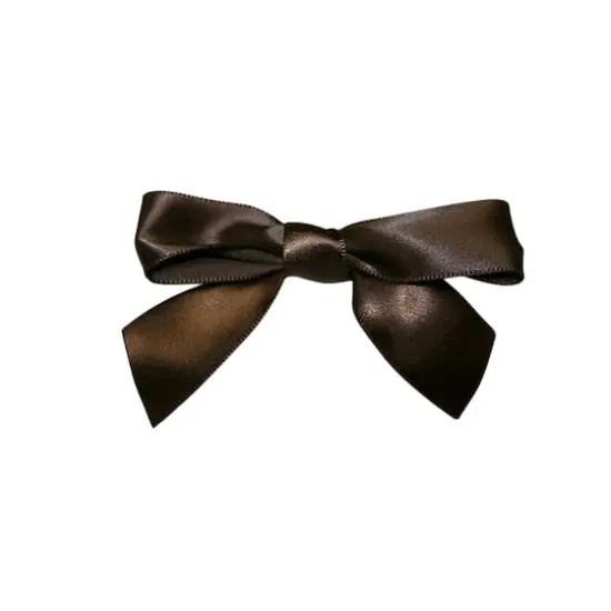 JAM Paper 3.25" Satin Twist Tie Bows, 100ct. Chocolate Brown {1}