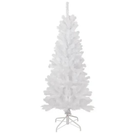 4.5ft. Unlit White Georgian Pine Pencil Artificial Christmas Tree {1}