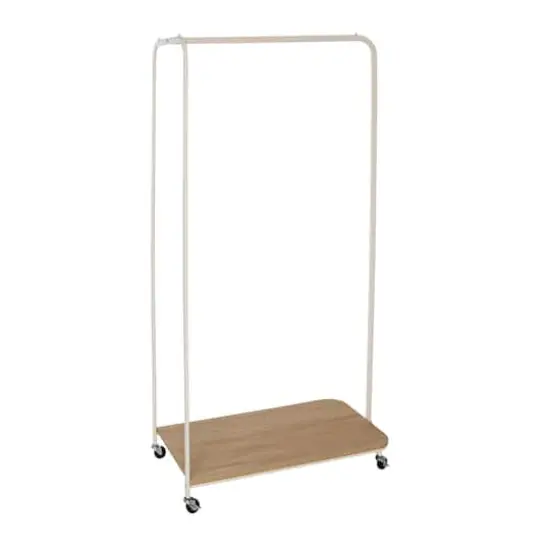 Honey Can Do 5.5ft. Rolling Garment Rack with Shoe Rack and Wheels {5}