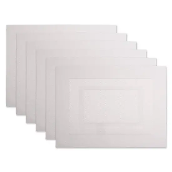 DII&reg; Vinyl Doubleframe Placemats, 6ct. White {1}