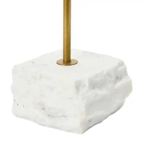 Hello Honey&reg; 18" Gray Agate Accent on Metal & Marble Stand {7}