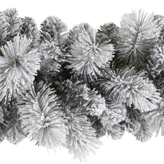 9ft. Flocked Christmas Garland {3}